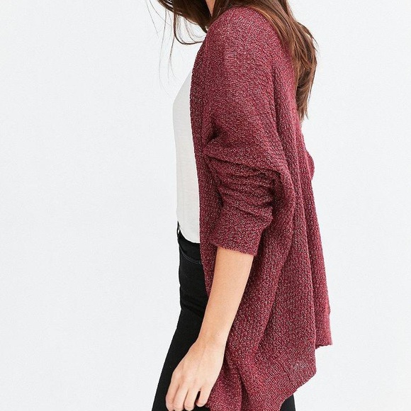 Urban Outfitters BDG Ivy Open Knit Burgundy Cardigan, XS - Picture 2 of 6